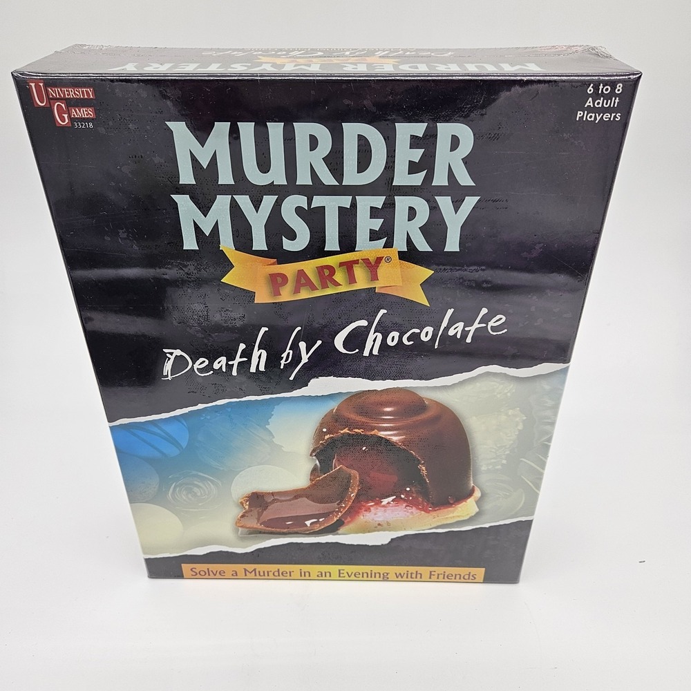 Murder Mystery Party Game - DEATH BY CHOCOLATE - University Games - NEW